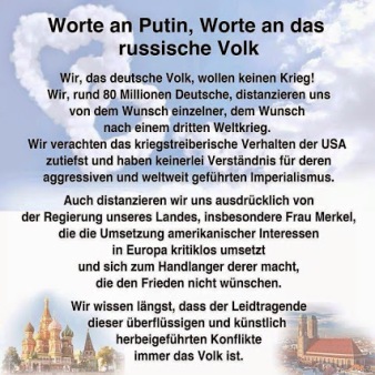 Worte an Putin
