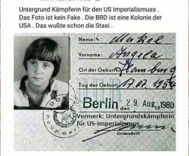 Merkel Untergrundkämpferin