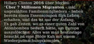 Hillary Clinton 2016 ueber Merkel